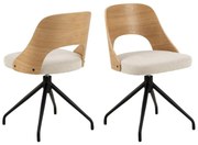 Otočná jedálenská stolička Lucy (05594), čalúnená, béžová