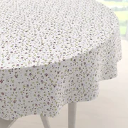 Biante Bavlnený okrúhly obrus Sandra SA-004 Fialové ružičky Ø 110 cm