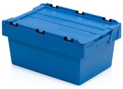 Plastová zasúvacia prepravka s vekom, 600 x 400 x 290 mm