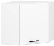Rohová horná kuchynská skrinka OLIWIA W60/60 biela