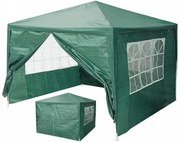 Záhradný altánok 3x3, 4 stenový - zelený