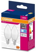 Žiarovka LED Osram E14 B35 4,9W 4000k 2ks