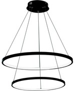 LED Luster na lanku LED/37W/230V 3000K čierna