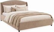 Elegantná čalúnená manželská posteľ Venazio s úložným priestorom 160x200, taupe