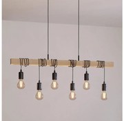 Eglo 43513 - Závesný luster na lanku TOWNSHEND 6xE27/60W/230V