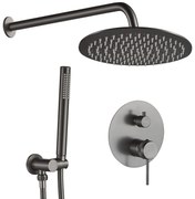 Rea Lungo Grip, podomietková sprchová súprava + BOX montážny systém, grafitová, REA-P8958