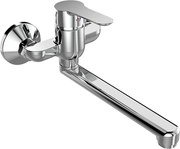 Mereo Zuna, drezová nástenná batéria, 100 mm, s ramienkom plochým rovným 300 mm, chróm, MER-CB302A06Z