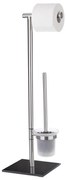 WENKO 20391100 - WC kefa LIMA 23,5x69 cm nerez/satén/čierna