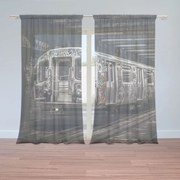 Sablio Záclony Mestské metro s graffiti: 2ks 150x250cm