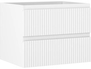 Mexen Rivel, kúpeľňová skrinka 60 cm, 2 zásuvky, drážkovaná, biela matná, 91A20-06047-2-BFF01