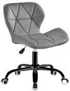 Zamatové otočné kreslo California svetlo sivé