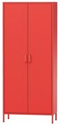 Šatníková skriňa FLAVIO, 800 x 1850 x 450 mm, Modern: červený farba