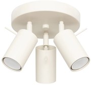 Stropné svietidlo Ring, 3x béžové kovové tienidlo, (možnosť polohovania)