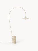 Veľká oblúková lampa's travertínovým podstavcom Cora