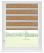 Dekodum Roleta deň a noc v bielej kazete zatemňovacia, farba látky Jantárová Šířka (cm): 55, Dĺžka (cm): 150, Strana mechanizmu: Práva