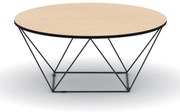 Okrúhly konferenčný stôl WIRE, priemer 105 cm, buk