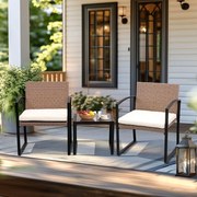 Set záhradného nábytku 3-dielny Avenberg BELFORD hnedá/béžová