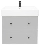 Kúpeľňová skrinka s umývadlom Naturel Forli 80x53x46 cm v šedej farbe mat FORLI80GMUSAT