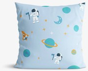 Goldea detská bavlnená obliečka na vankúš - kozmonauti vo vesmíre 40 x 40 cm