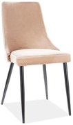 Béžová stolička PIANO B VELVET