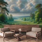 Fototapeta - Zelená krajina (147x102 cm)