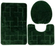 Sada kúpeľňových koberčekov TERAMO tmavozelená