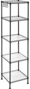 Modulárny regál LOGAR s čiernou konštrukciou, 5 políc