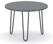 Okrúhly konferenčný stôl SPIDER, priemer 60 cm, čierna podnož, grafit
