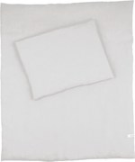 Ľanová sada do postieľok s výplňou svetlo šedá 50x65 cm