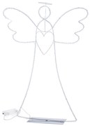 Vianočná svietiaca dekorácia Anjel so svätožiarou, 36 x 44 cm, 35 LED