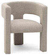 Tmavobéžové designové kreslo ALPAH E