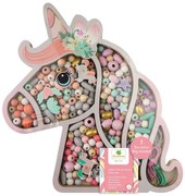 Drevené pastelové koráliky - jednorožec