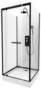 Sprchový box Aurlane Metro 90 x 90 x 230 cm čierna