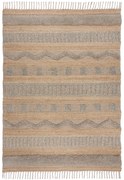 Kusový koberec Jubilant Medina Jute Natural/Grey, 120x170, béžová, obývacia izba, Flair Rugs