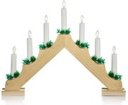 Retlux - LED Vianočný svietnik 7xLED/2,6W/230V drevo