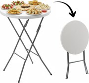 SKLADACÍ TURISTICKÝ/KATERINGOVÝ STÔL dia80 x 110 CM KRUHOVÝ *9620