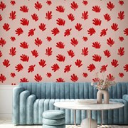 Fototapeta - Abstraktné červené odtlačky (147x102 cm)