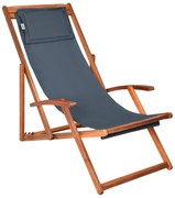 Záhradné lehátko SIENA, 65x87x102cm, antracitová Jurhan