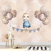 Fototapeta - Zajačik s balónikmi (147x102 cm)