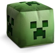 Taburet Cube Green Blocks, zelená