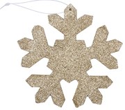 DECOLED Snehová vločka I, priemer 15 cm, zlatá