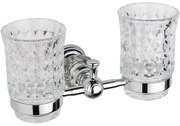 Mexen Estela dvojitý pohár na zubné kefky, chrómová - 7011552-00