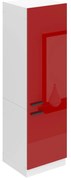Vysoká kuchynská skrinka Belini Premium Full Version pre vstavanú chladničku 60 cm červený lesk