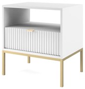 Nočný stolík Nova biely (S54)