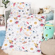 4Home Detské bavlnené obliečky do postieľky Cosmic Adventure, 100 x 135 cm, 40 x 60 cm