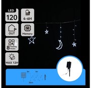 Aigostar - LED solárny vianočný reťazec 120×LED/8 funkcií 3×0,6 m 500 mAh IP65 studená biela