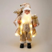 Santa Claus v zlatom oblečení s LED 60 cm