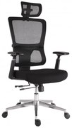 Kancelárska ergonomická stolička Neoseat BROOKE — čierna, nosnosť 150 kg