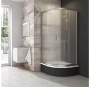 Ravak 3B240U40ZG - Sprchový kút štvordielny štvrťkruhový BLIX 80x80 cm satin