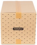 Súprava 2 béžových úložných boxov Compactor Teddy, 42 x 30 cm